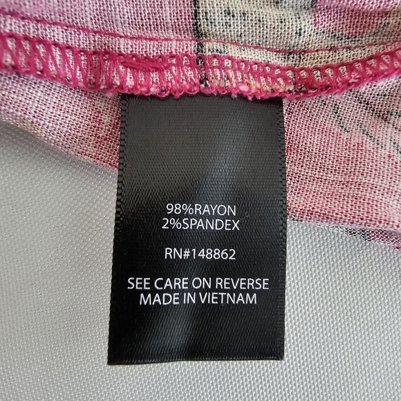 Torrid Midi Rayon Slub Button Front Tie Dress Size 2X Leopard Jungle Floral - Picture 13 of 15